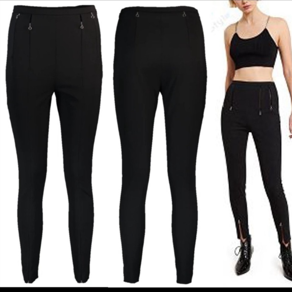 Alexander Wang high rise Zip Skinny pants